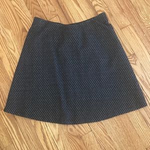 Loft | Diamond Pull On Skirt Black | Size S